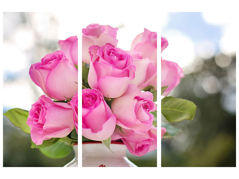 3-piece-canvas-print-bouquet-of-roses-in-pink