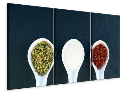 3-piece-canvas-print-italian-spices-in-the-spoon