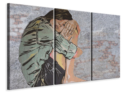 3-piece-canvas-print-the-girl-on-the-wall