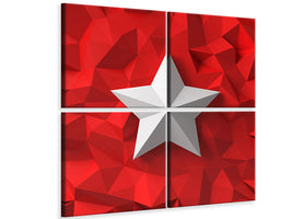 4-piece-canvas-print-3d-star