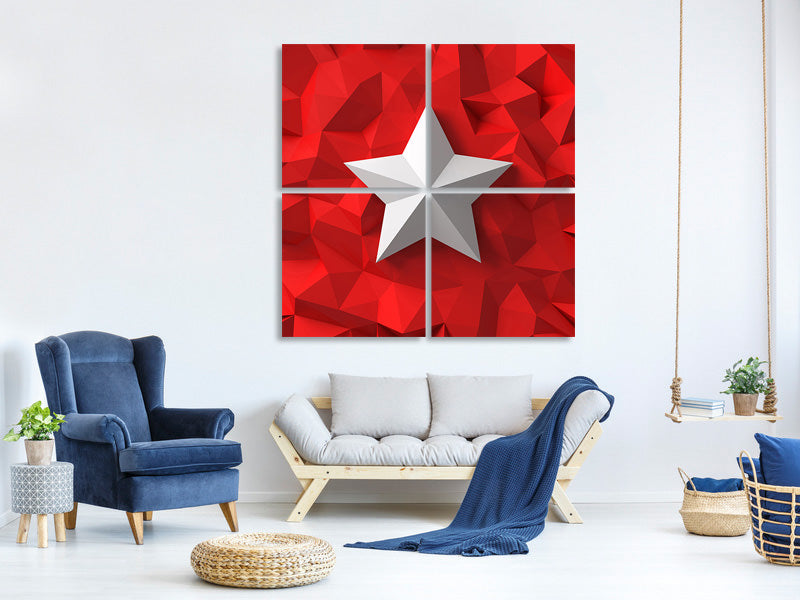 4-piece-canvas-print-3d-star