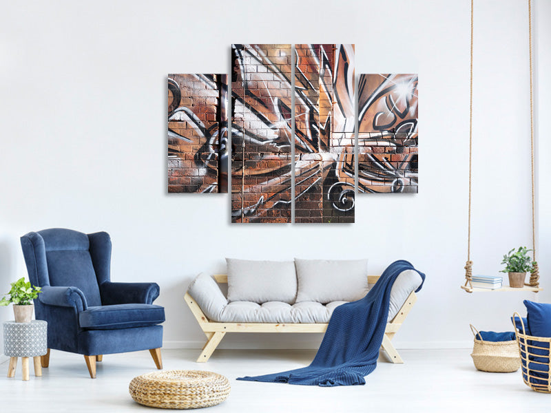 4-piece-canvas-print-graffiti-wall