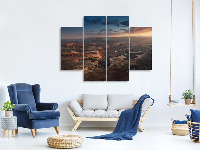 4-piece-canvas-print-green-river