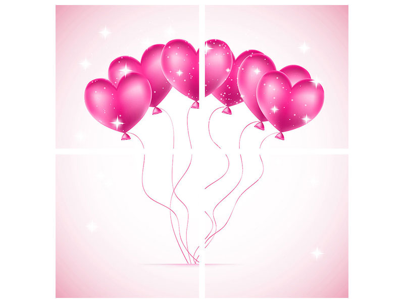 4-piece-canvas-print-heart-balloons