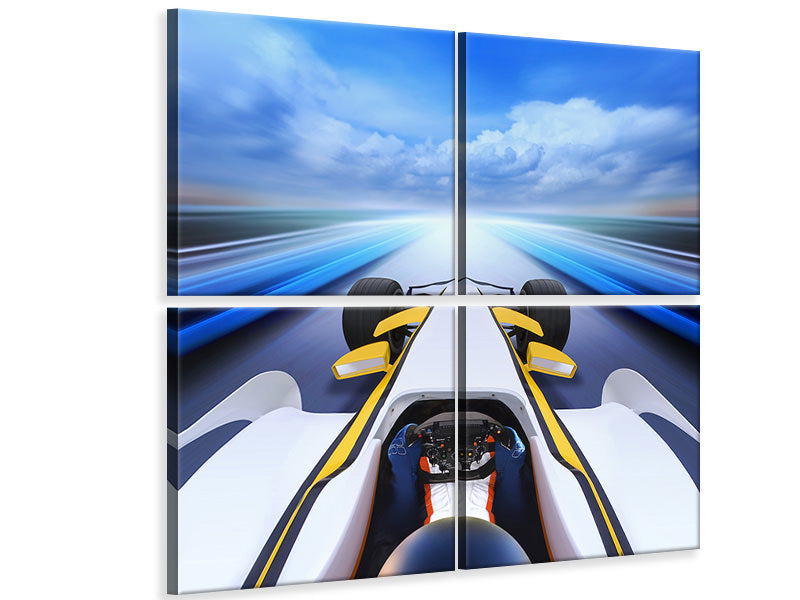 4-piece-canvas-print-in-racecar