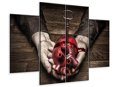 4-piece-canvas-print-key-to-my-heart