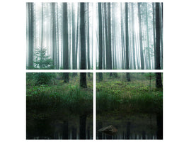 4-piece-canvas-print-lake-in-forest
