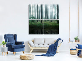 4-piece-canvas-print-lake-in-forest