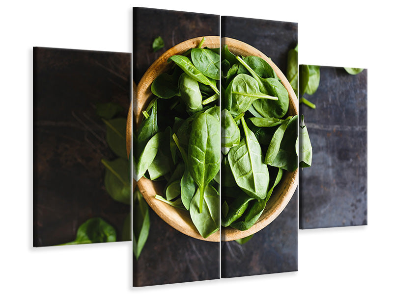 4-piece-canvas-print-leaves-of-basil-iii