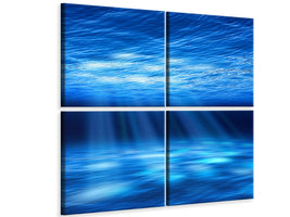 4-piece-canvas-print-light-under-water