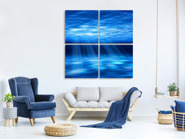 4-piece-canvas-print-light-under-water