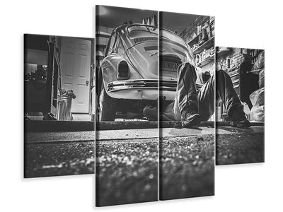 4-piece-canvas-print-oldtimer-repair