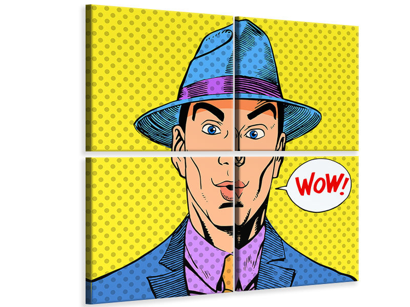 4-piece-canvas-print-pop-art-wow