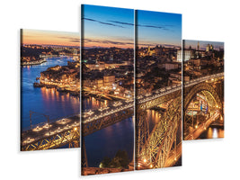 4-piece-canvas-print-portugal-porto-blue-hour