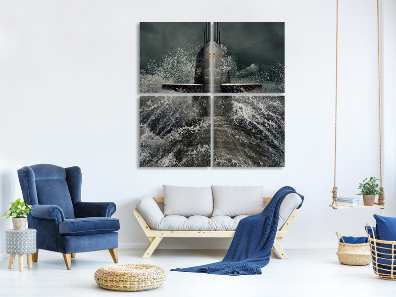 4-piece-canvas-print-submarine