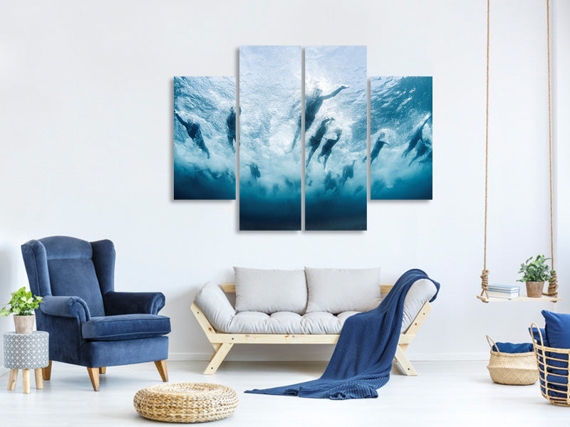 4-piece-canvas-print-swim