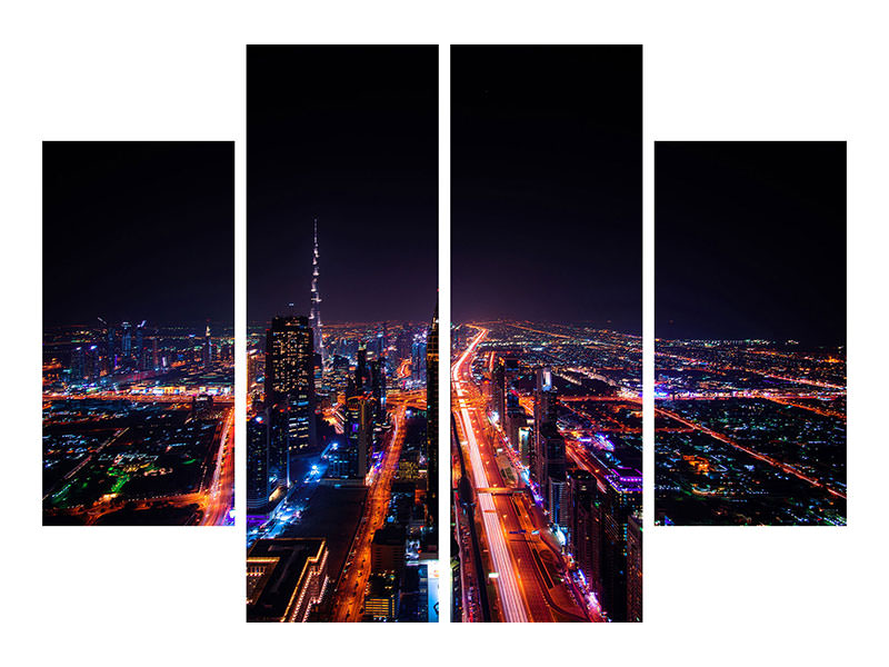 4-piece-canvas-print-the-colorful-lights-of-dubai