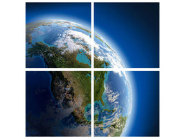 4-piece-canvas-print-the-earth