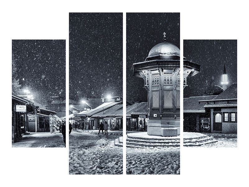 4-piece-canvas-print-winter-in-sarajevo