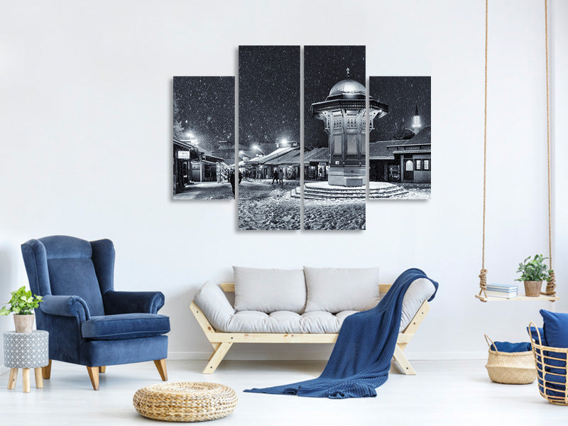 4-piece-canvas-print-winter-in-sarajevo