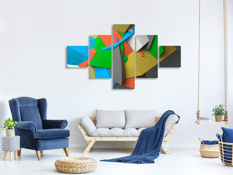 5-piece-canvas-print-3d-geometric-figures