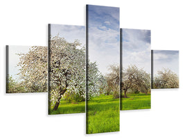 5-piece-canvas-print-apple-tree-garden