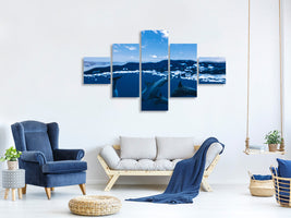 5-piece-canvas-print-between-air-and-water-with-the-dolphins