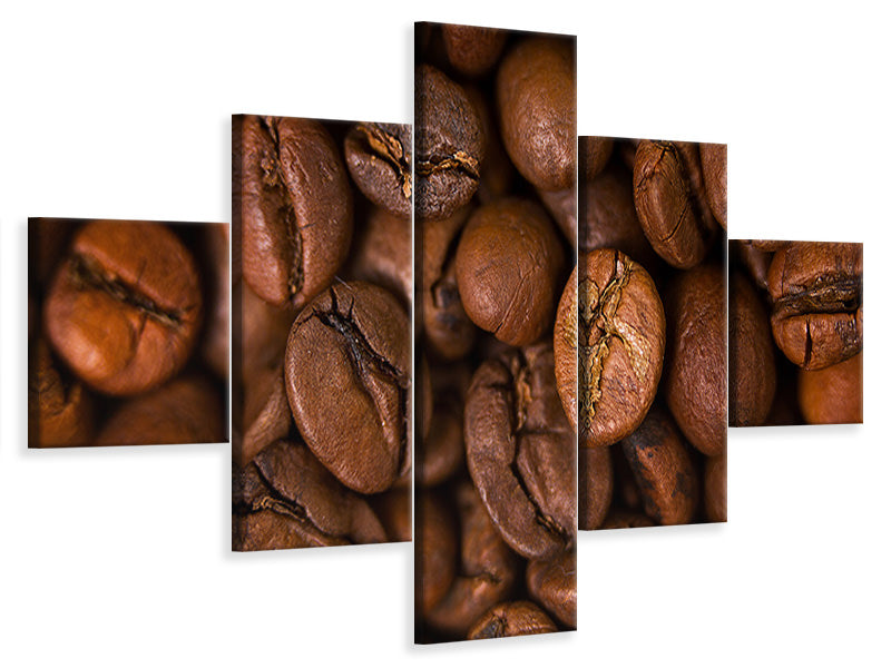 5-piece-canvas-print-close-up-coffee-beans