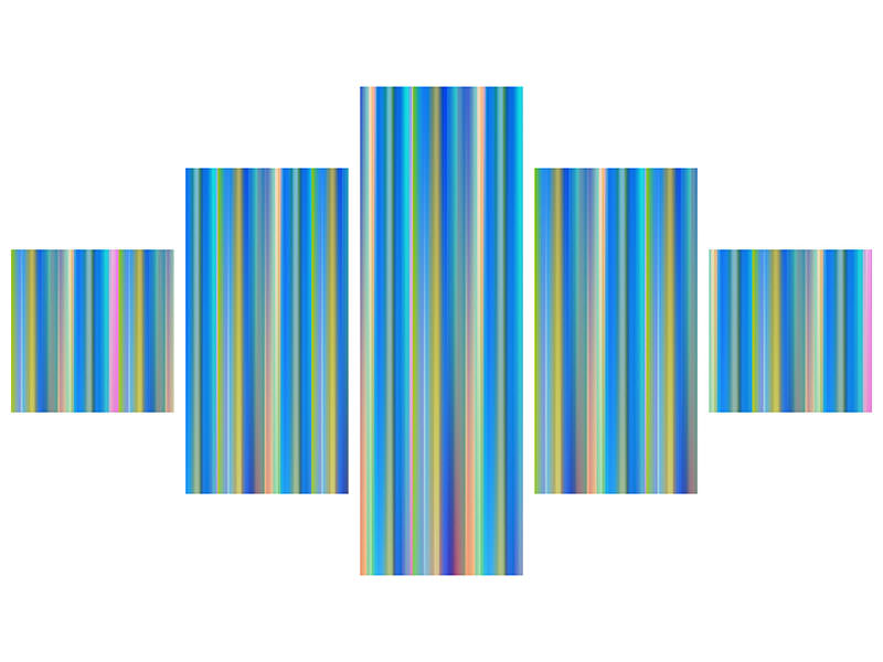 5-piece-canvas-print-colored-stripes