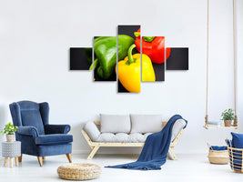 5-piece-canvas-print-colorful-peppers