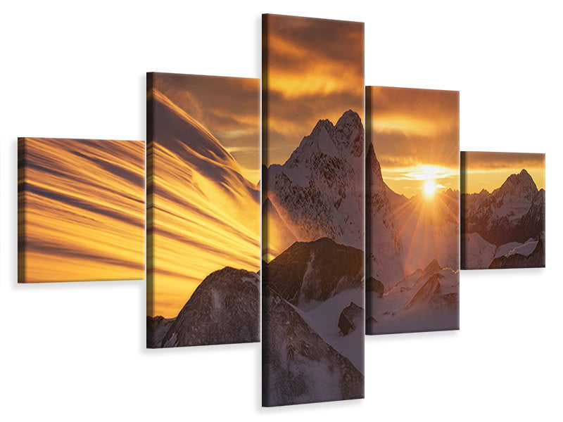 5-piece-canvas-print-glacier-light