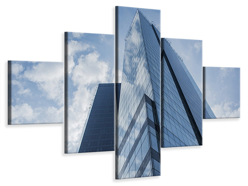 5-piece-canvas-print-glass-building