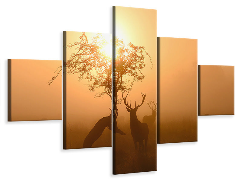 5-piece-canvas-print-guardians-of-light