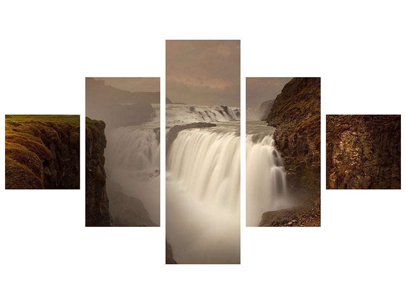 5-piece-canvas-print-gullfoss-iii