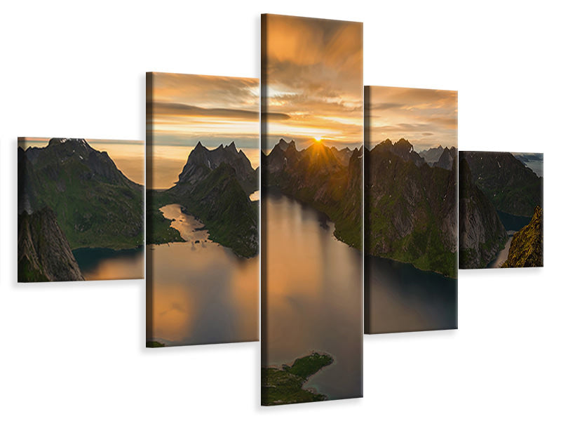 5-piece-canvas-print-helvete-midnight-sun