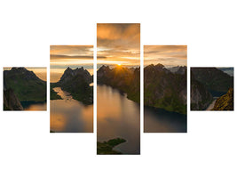 5-piece-canvas-print-helvete-midnight-sun