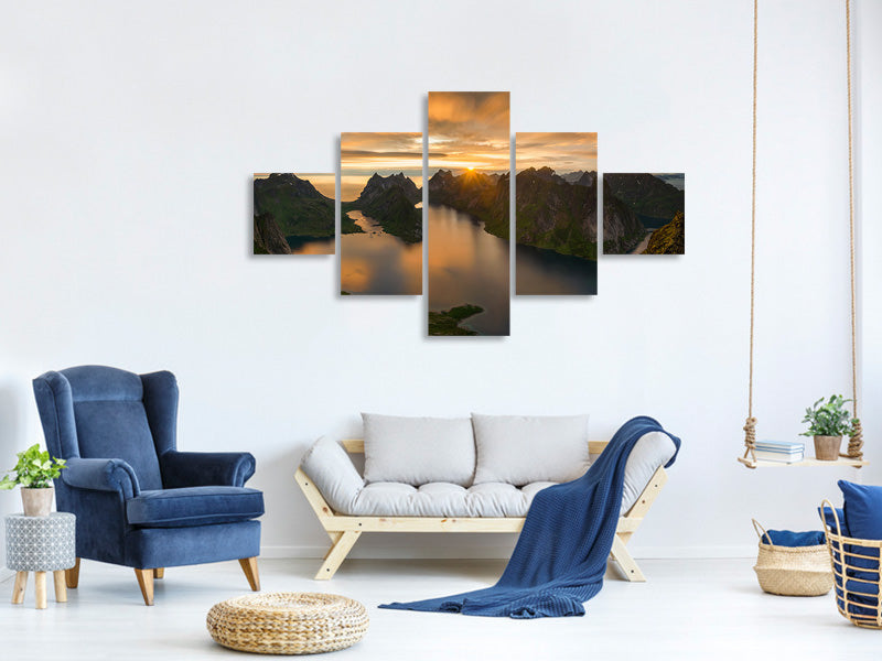 5-piece-canvas-print-helvete-midnight-sun