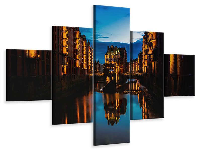 5-piece-canvas-print-lights-from-hamburg