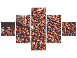 5-piece-canvas-print-many-coffee-beans