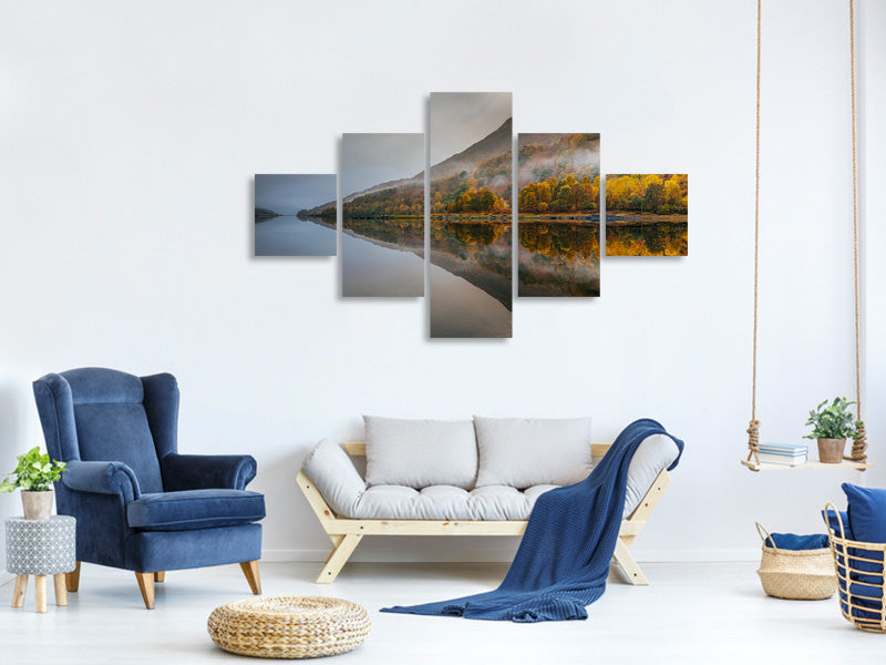 5-piece-canvas-print-misty-loch