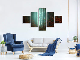 5-piece-canvas-print-mood-in-the-forest