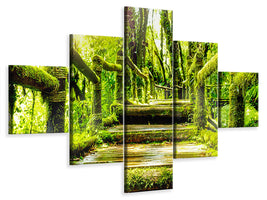 5-piece-canvas-print-moss