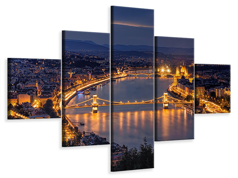 5-piece-canvas-print-panorama-of-budapest