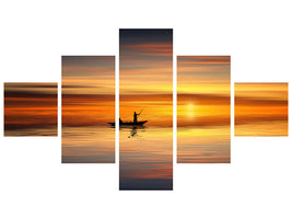 5-piece-canvas-print-romantic-sunset-on-the-sea-ii