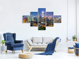 5-piece-canvas-print-skyline-one-night-in-bangkok