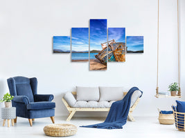 5-piece-canvas-print-stranded-boat