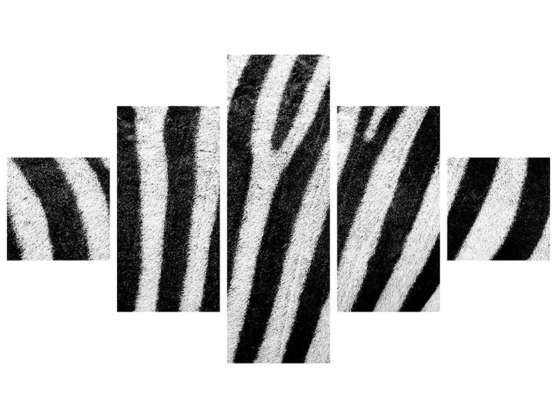 5-piece-canvas-print-strip-of-the-zebra