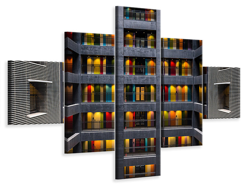 5-piece-canvas-print-the-colored-doors