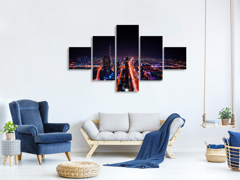 5-piece-canvas-print-the-colorful-lights-of-dubai