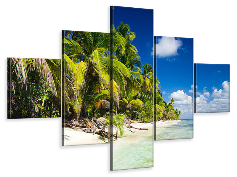 5-piece-canvas-print-the-deserted-island